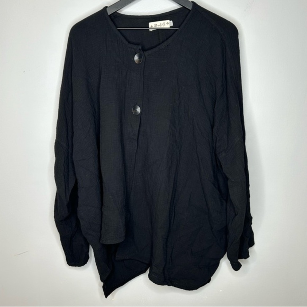 Bodil Black‎ Asymmetric Oversized Top One Size
